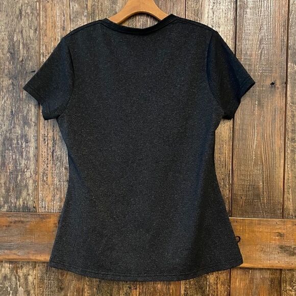 Icyzone L Black Base Layer Exercise Workout Stretch Short Sleeve T-Shirt - Picture 8 of 8